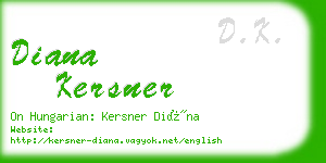 diana kersner business card